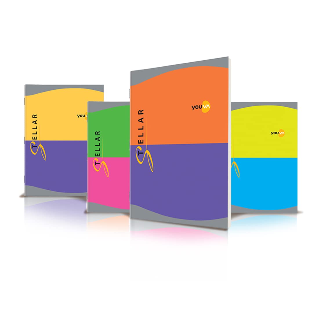 Youva Navneet Stellar | Soft Bound Long Book | A4 Size 21 Cm X 29.7 Cm | Single Line | 140 Pages | Pack Of 4| Pack Of 4