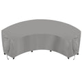 Outdoorlines Waterproof Curved Outdoor Sectional Cover - Uv Resistant Windproof Patio Sectional Sofa Covers For Deck, Lawn And Backyard, Heavy Duty Furniture Covers (190Lx36Dx39Hx128Fl, Gray)