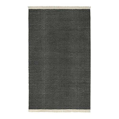 Kosas Home Miller Area Rug, Bedroom, Kitchen Living Room, 8' X 10', Charcoal Gray