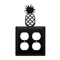 Village Wrought Iron Pineapple Double Outlet Cover