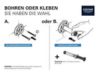 Grohe 40366001 Essentials Metal 26.38-In. Towel-Bar, 25', Starlight Chrome