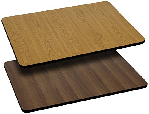 3 Pk. 24 x 30 Rectangular Table Top with Natural or Walnut Reversible Top