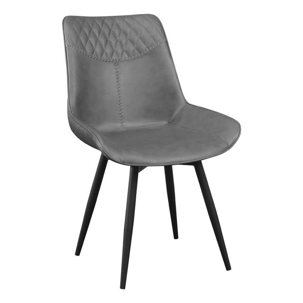 Coaster Furniture Solid Back Upholstered Grey and Black (Set of 2) Side Chair 110272