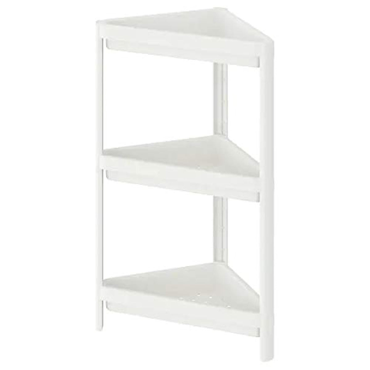 Ikea Plastic Tssp Corner Shelf Unit (White, 33x33x71 cm)