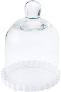 Weddingstar Inc. Mini W/White Base Glass Bell Jar, 3 x 3 x 4 H