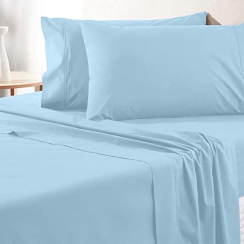 Sem B Gra  King Size Bedsheets For Single Bed 600 Tc  Cotton Elastic Fitted Sheet (84 X 72 Inches)_With 10 Inch Drop Color_Li