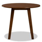 Baxton Studio Ela Walnut Finished 35-Inch-Wide Round Wood Dining Table