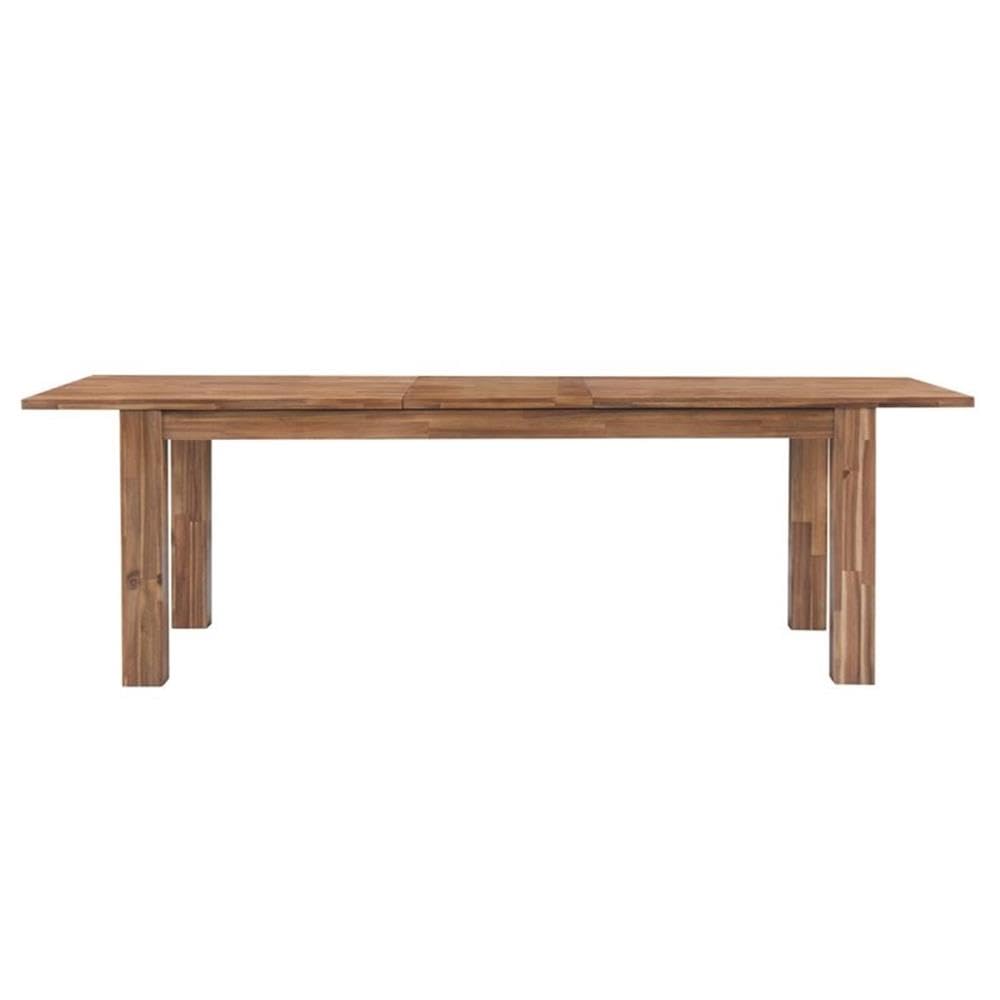 New Pacific Direct Bedford Butterfly Dining Table Extension Brushed Brown Wood