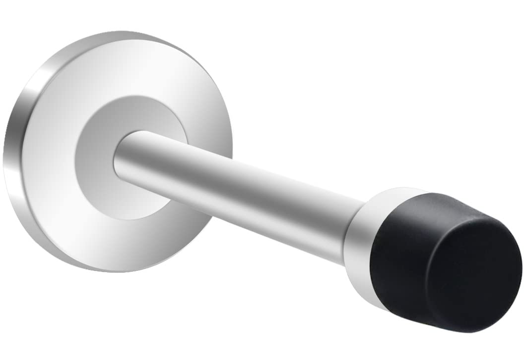 Door Stopper, Long Door Stops, 304 Stainless Steel Sound Dampening Door Stop Bumper Wall Protector, Brushed Door Stop Door Holde