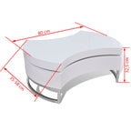 vidaXL Coffee Table Shape-Adjustable High Gloss White Side End Storage Table