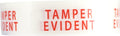 Tamper Evident Labels Small Clear With Red Ink .5 X 1.5 Inch Rectangles 500 Adhesive Stickers