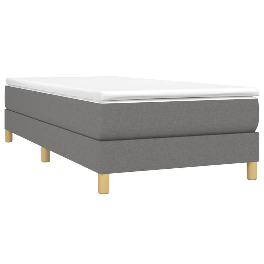 vidaXL Modern Twin XL Bed Frame in Dark Gray - Sturdy and Comfortable with Plywood Slats for Uniform Support and Easy Assembly