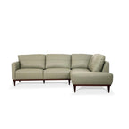 Acme Tampa Right Facing Leather Sectional in Airy Green