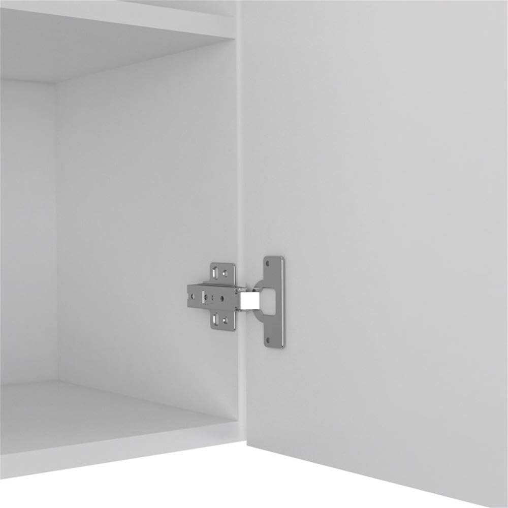 Tuhome Portofino 150 Wall Cabinet, Double Door, Two External Shelves, Two Interior Shelves -White