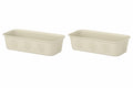 Stork Nojig Drawer Organiser, Beige, Plastic, 10X20X5 Cm, For Drawers And Shelves, 2 Pack