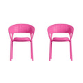 Replacement Parts for Barbie Doll Dreamhouse Doll House Playset HMX10 - Replacement Set of 2 Two Pink Chairs