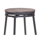 American Woodcrafters Chesson Gray Metal and Wood Backless Counter Stool