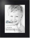 ArtToFrames 6x8 Inch Black Picture Frame, This 1.25 Custom Poster Frame is Black Steel Style, for Your Art or Photos - Comes wit