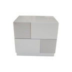 Best Master Naple 2-Drawer Poplar Wood Bedroom Nightstand In Gray/Silver Line