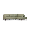 Acme Tampa Right Facing Leather Sectional in Airy Green