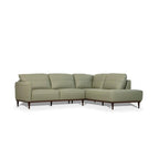 Acme Tampa Right Facing Leather Sectional in Airy Green