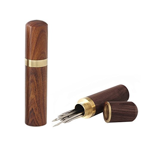Okared 2 Pack Wooden Toothpick Holder Portable Toothpick Dispenser Bucket Toothpick Holder Mini Toothpick box Pocket