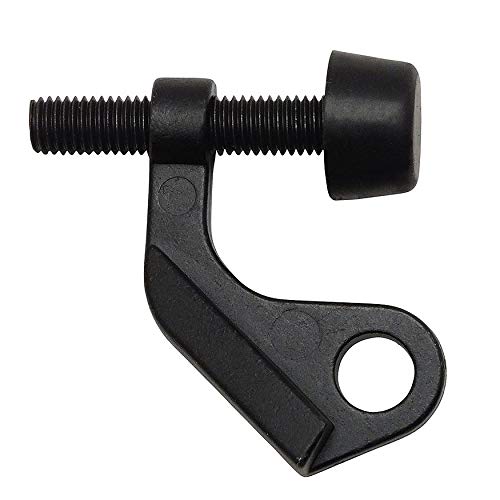 10 Pack - Designers Impressions Matte Black Heavy Duty Door Guard Hinge Pin Adjustable Door Stop : 8088