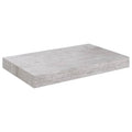 vidaXL Modern Floating Wall Shelf - Concrete Gray, 9.1x9.3x1.5, Honeycomb MDF, Invisible Mounting System - Versatile Display She