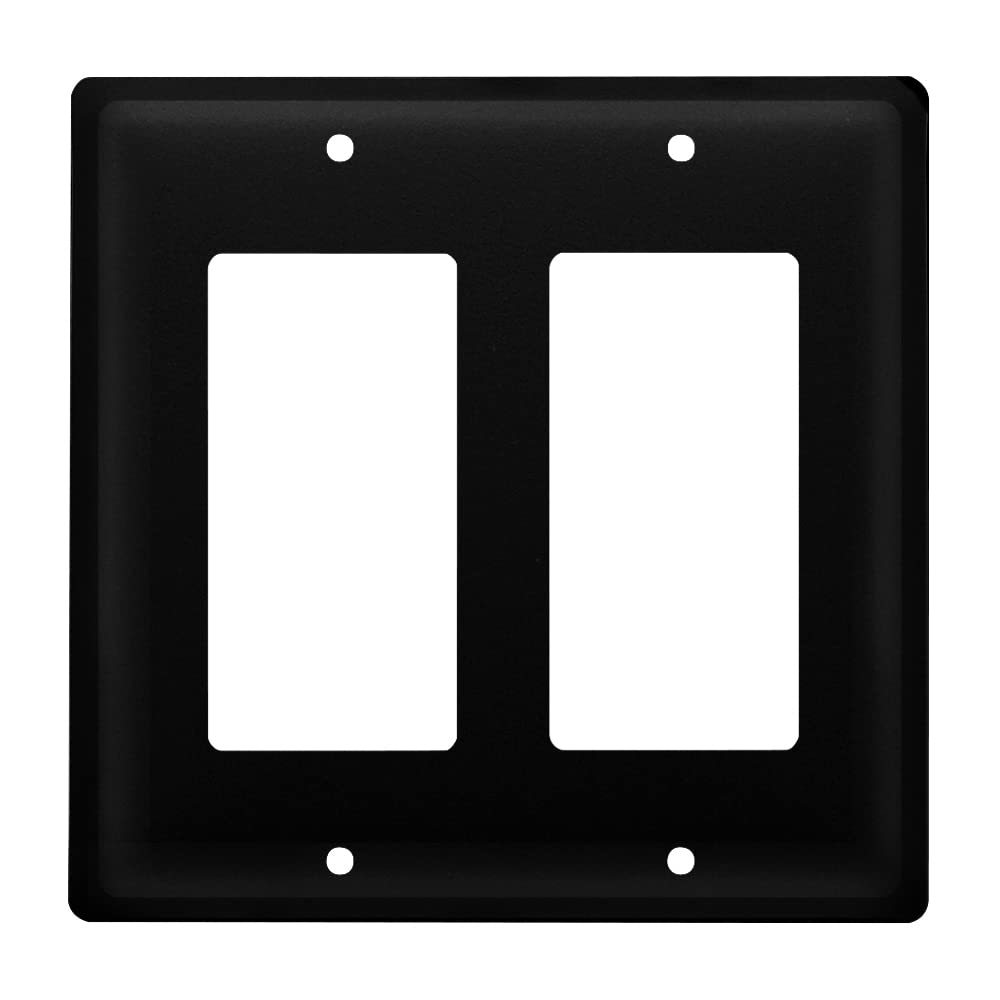 Village Wrought Iron Plain Double GFCI Cover