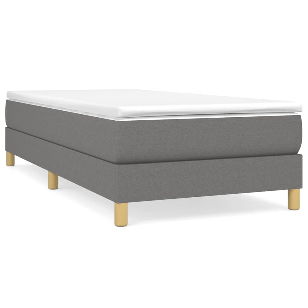 vidaXL Modern Twin XL Bed Frame in Dark Gray - Sturdy and Comfortable with Plywood Slats for Uniform Support and Easy Assembly