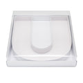 WENPACK 12 Cardboard Letter Shaped Mache Decorative Strawberries Fillable Sweets Candy Box with Clear Lid (White, U)