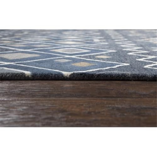 Rizzy Home Alora Decor Pueblo 5' X 8' Tribal Indigo/Natural/Blue/Gray Hand-Tufted Area Rug