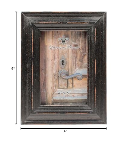 Lawrence Frames 4X6 Weathered Black Wood Picture Frame