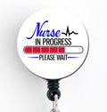 Retractable Badge Reel - Nurse In Progress - Badge Holder Swivel Clip/Student Nurse/Training