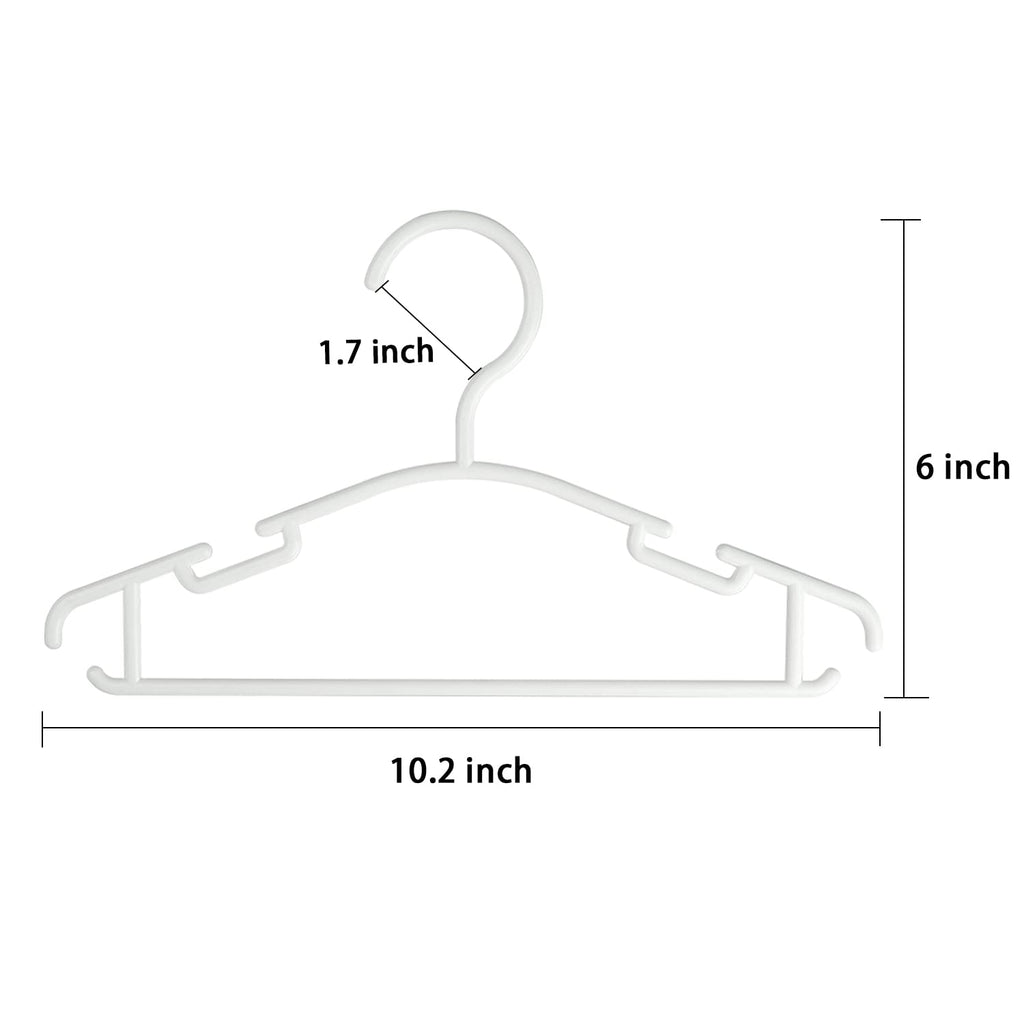 Goodtou Baby Hangers For Closet 60 Pack White Plastic Baby Hanger Toddler Hangers
