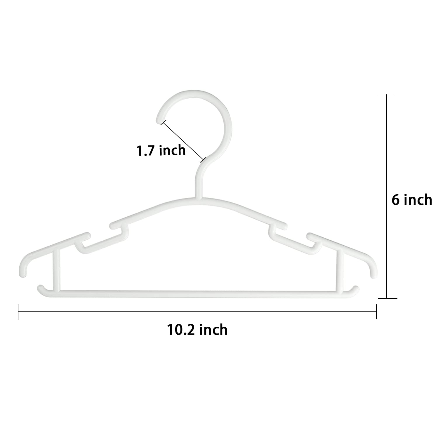 Goodtou Baby Hangers For Closet 60 Pack White Plastic Baby Hanger Toddler Hangers