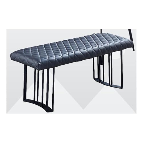 Neos Modern Furniture Upholstered Dining Bench, Dark Gray