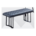 Neos Modern Furniture Upholstered Dining Bench, Dark Gray