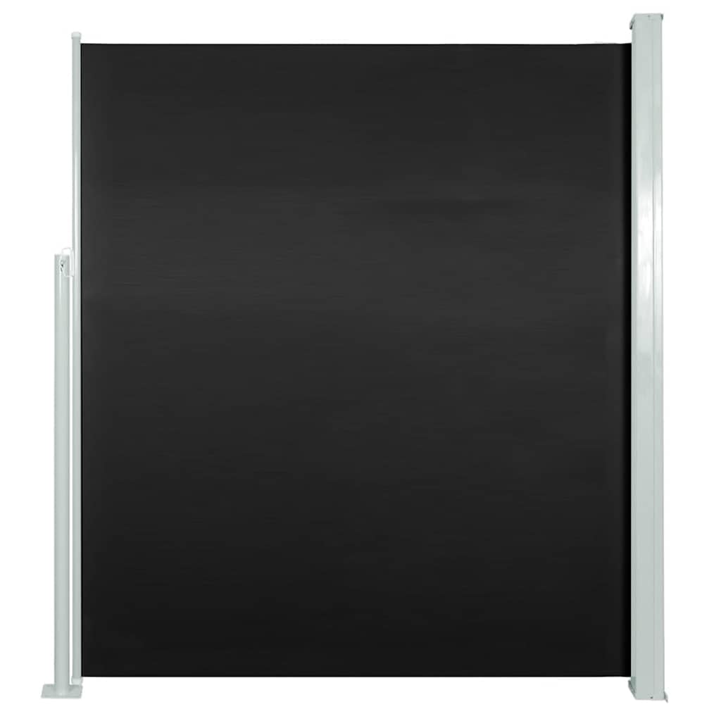 vidaXL Retractable Patio Side Awning - Black 39.4x196.9- Versatile Outdoor Sunshade, Windshield and Privacy Screen - Durable Pow