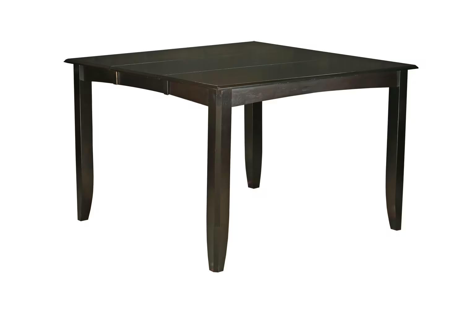 East West Furniture FAIR7-CAP-LC 7 Piece Counter Height Dining Table Set Consist of a Square Wooden Table with Pedestal and 6 Faux Leather Kitchen Dining Chairs, 54x54 Inch, Cappuccino
