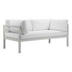 Pangea Home Cloud 25x65 Modern Aluminum Sofa in White Finish