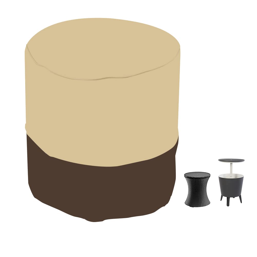 Cozzka Patio Cool Bar Side Table Cover For Keter 7.5 Gallon Cool Bar Waterproof Patio Cooler Bar End Table Cover For Small Outdo