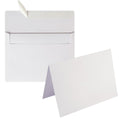 Wishop 50 Pack Self-Adhesive Envelopes With Fold Cards For Wedding Invitations, Greeting Cards, Baby Shower, Letter Mailing (Whi