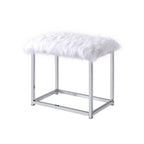 Acme Coleen 3 Piece Metal Frame Vanity Set in Chrome
