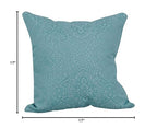 Blazing Needles Square Polyester Jacquard Throw Pillow, 17", Mabul Spa