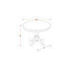 East West Furniture Amda3-Bch-C 3 Piece Kitchen Table Set For Small Spaces Contains A Round Dining Room Table With Pedestal And 2 Linen Fabric Upholstered Chairs, 36X36 Inch, Black & Cherry
