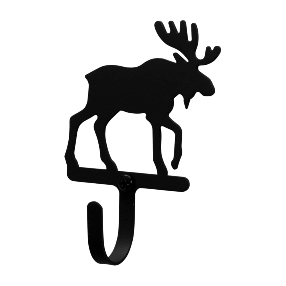 Village Wrought Iron Moose Wall Hook Decorative XSmall