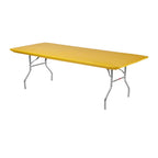 Kwik-Covers 6' Rectangle Plastic Table Covers 30' X 72', Bundle Of 5 (Gold)