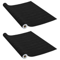 vidaXL 2x Self-adhesive Furniture Films Home Garden Indoor Outdoor Terrace Balcony Backyard Window Treatment Film Decor Dark Wood PVC