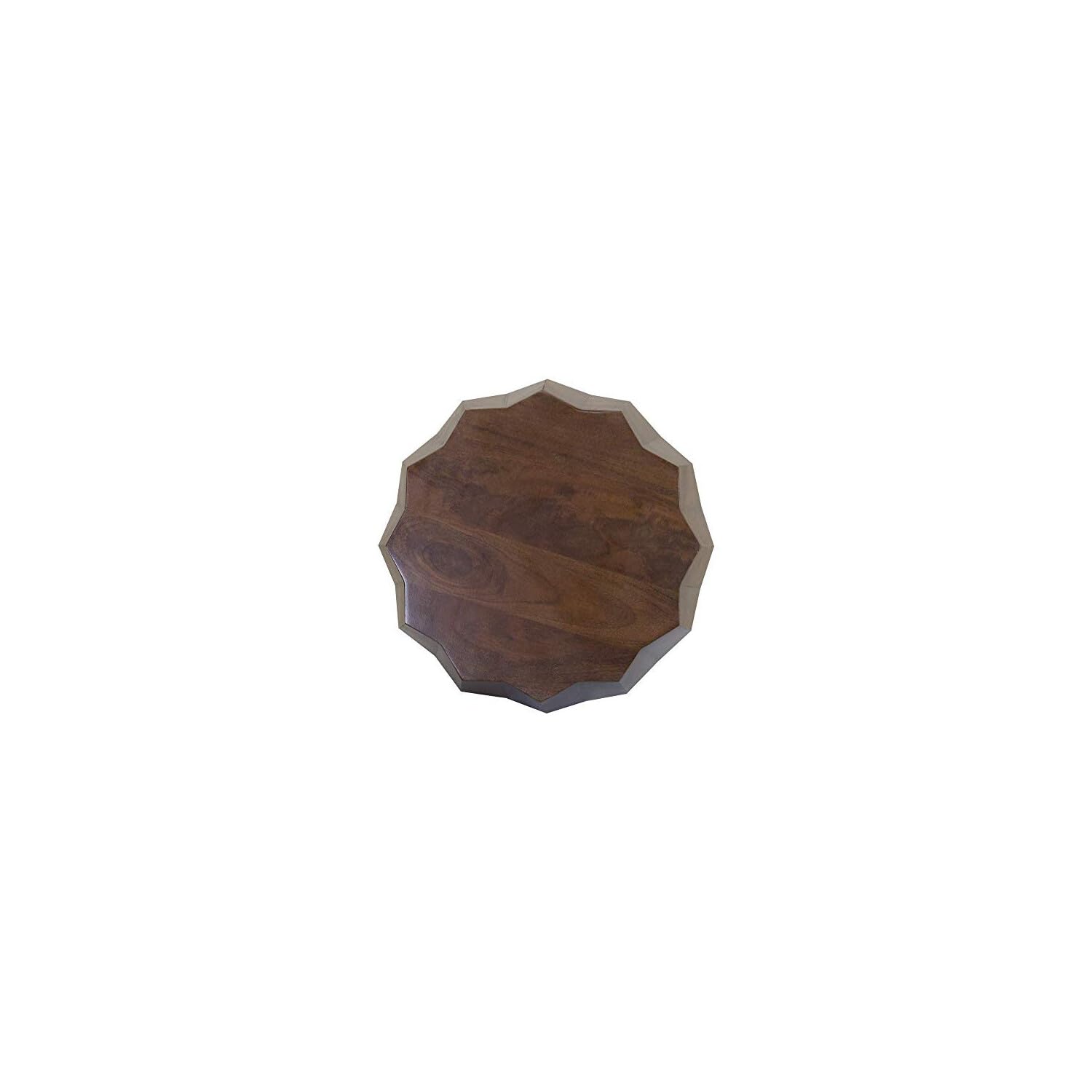 HomeRoots 22' Deep Brown and Dark Brown Solid Wood End Table